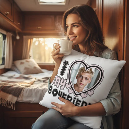 Poduszka z Twoim zdjęciem - I love my Boyfriend