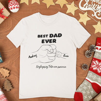 Koszulka dla Taty z Imionami Dzieci – Prezent na Dzień Taty | Wyjątkowy Prezent dla Taty na Urodziny i Święta