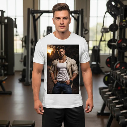 Koszulka kulturysta ze zdjęcia - koszulka z własnym nadrukiem