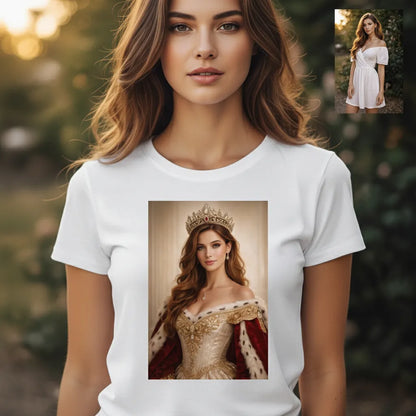 Koszulka Królewski Portret ze zdjęcia - Prezent dla rodziny
