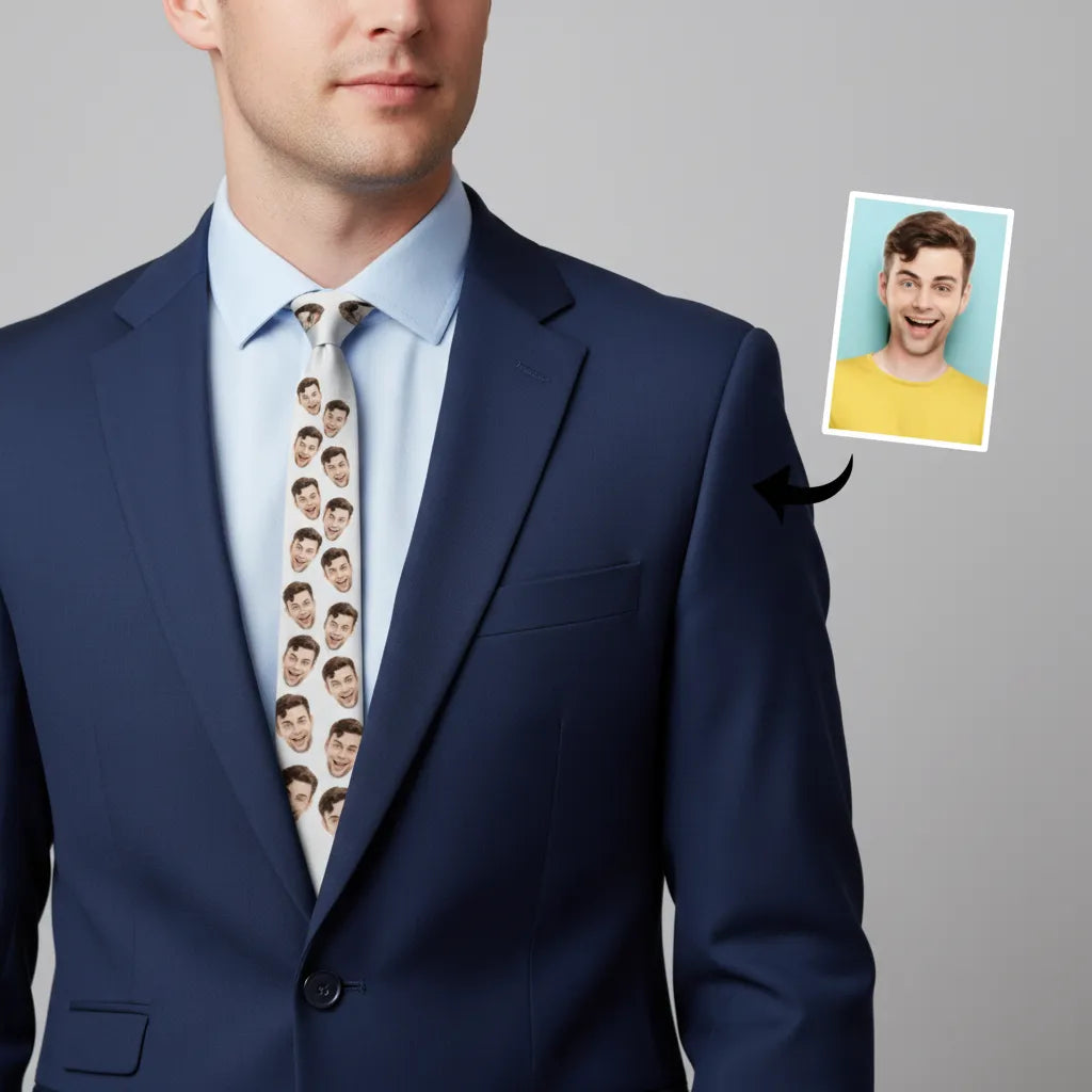 Krawat z Twoją Twarzą Personalizowany Krawat z nadrukiem