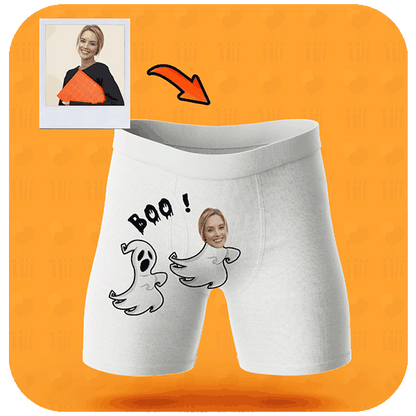 Bokserki z Twarzą na Halloween BOO