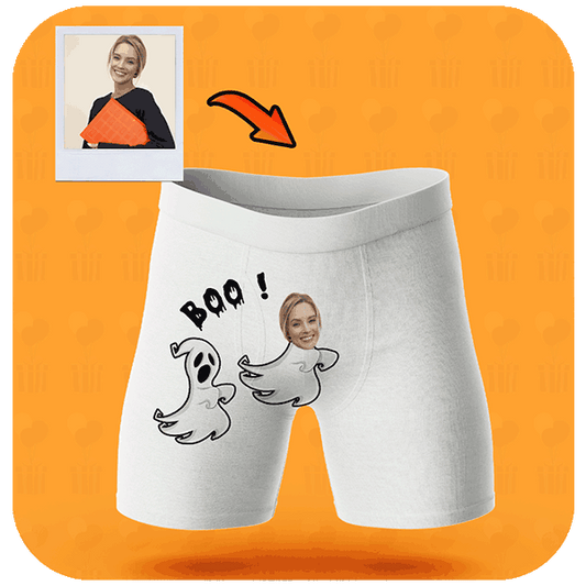 Bokserki z Twarzą na Halloween BOO