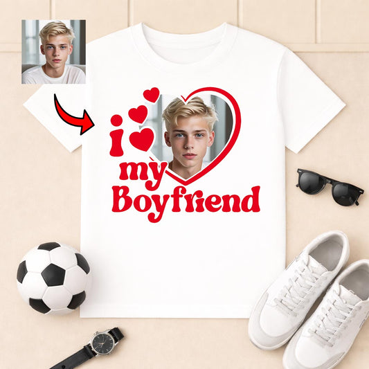 Koszulka I Love My Boyfriend z Nadrukiem