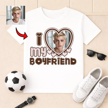 Koszulka ze zdjęciem I Love My Boyfriend