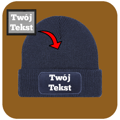 Czapka zimowa Granatowy Twoj tekst