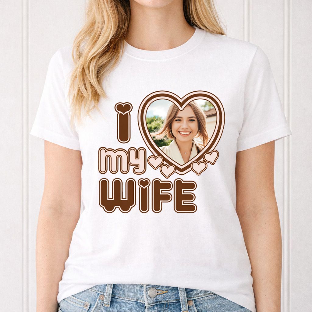 Koszulka I Love My Wife ze zdjęciem