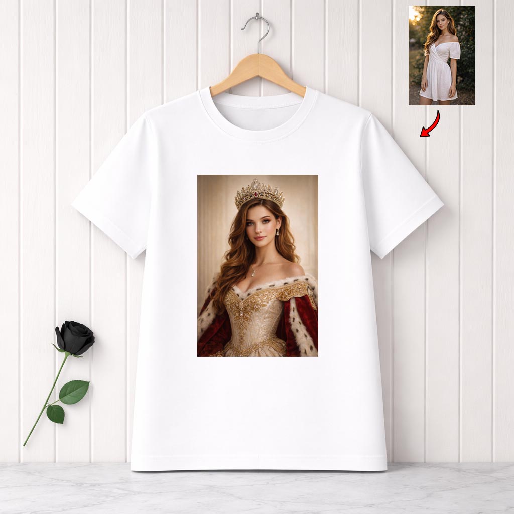 Koszulka Królewski Portret ze zdjęcia - Prezent dla rodziny