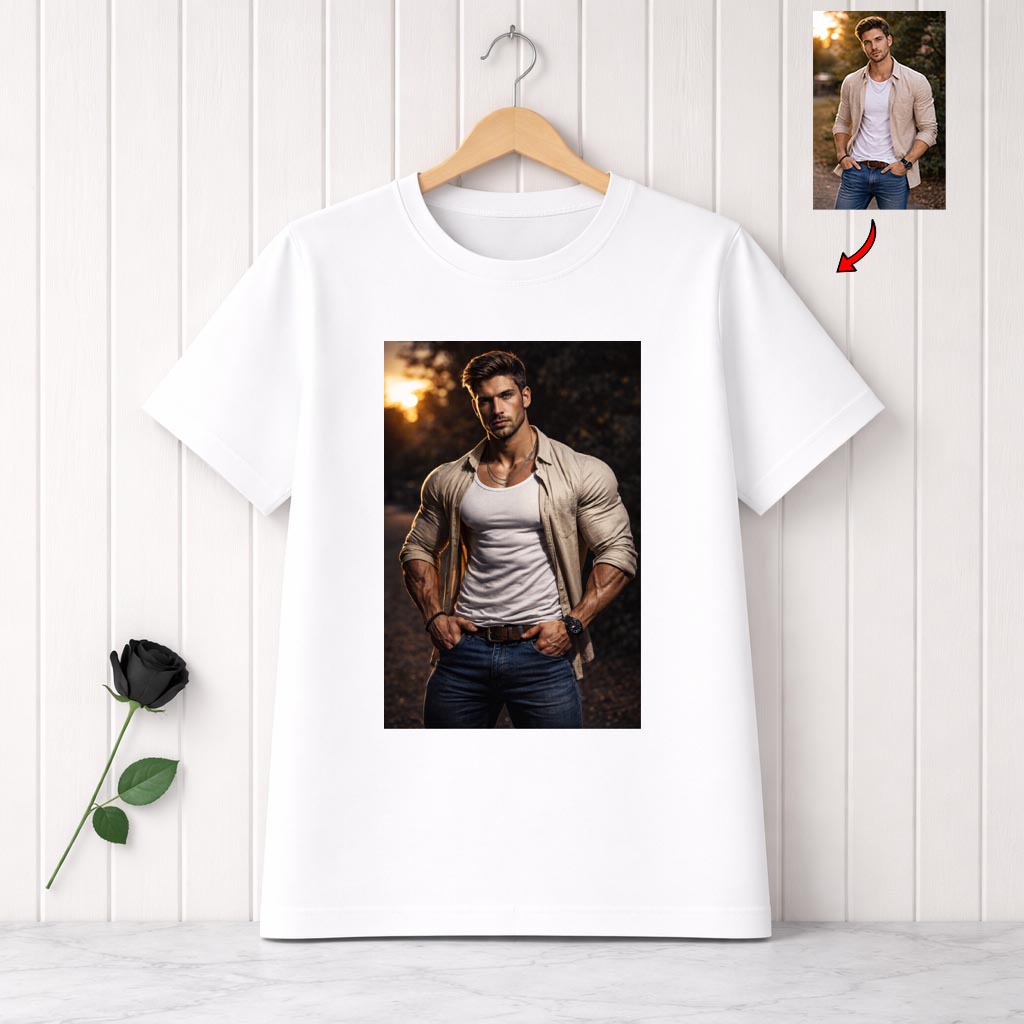 Koszulka kulturysta ze zdjęcia - koszulka z własnym nadrukiem