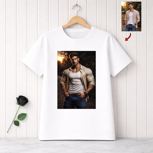 Koszulka kulturysta ze zdjęcia - koszulka z własnym nadrukiem