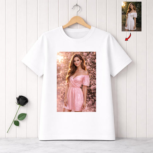 Koszulka pink style z nadrukiem AI - t shirt damski