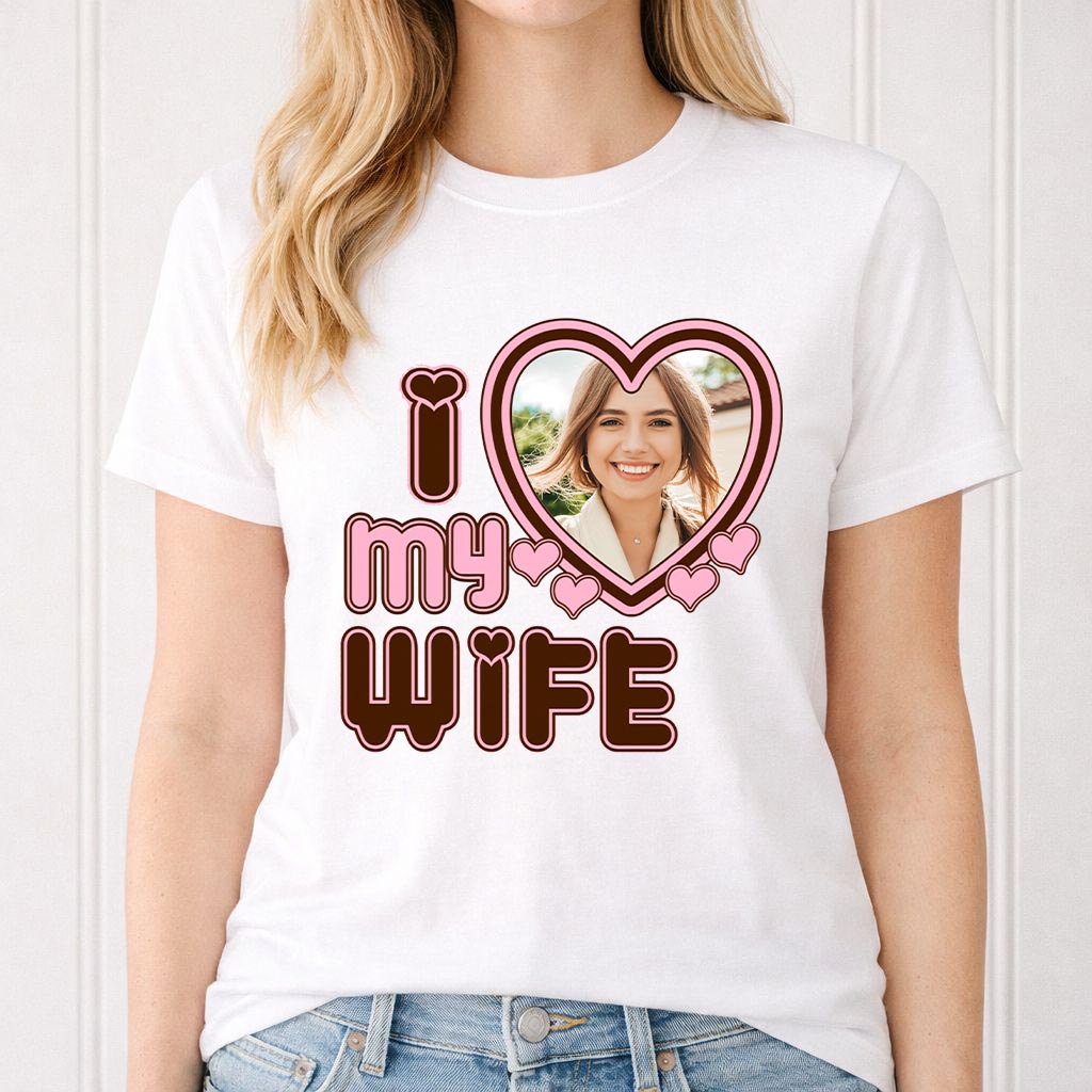 Koszulka z Twoim zdjęciem I Love My Wife