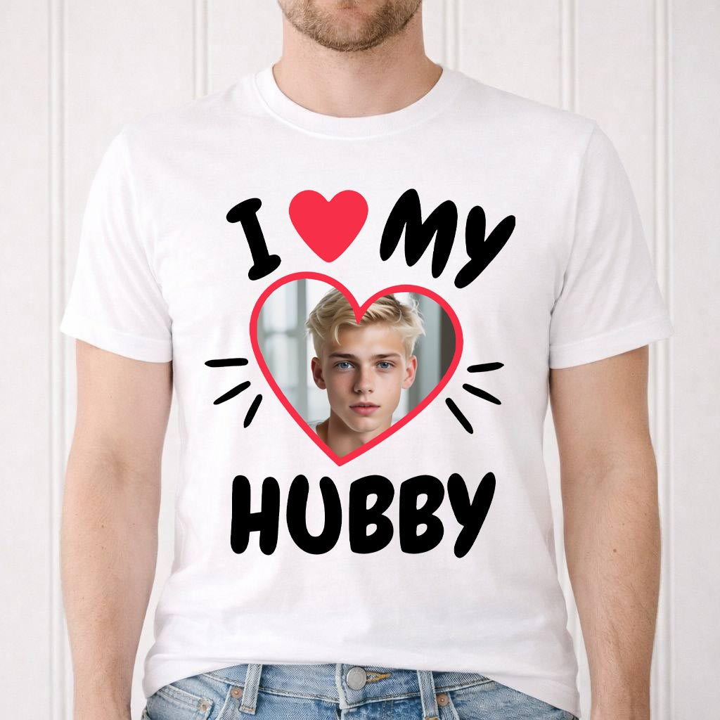 Koszulka ze zdjęciem I Love My Hubby