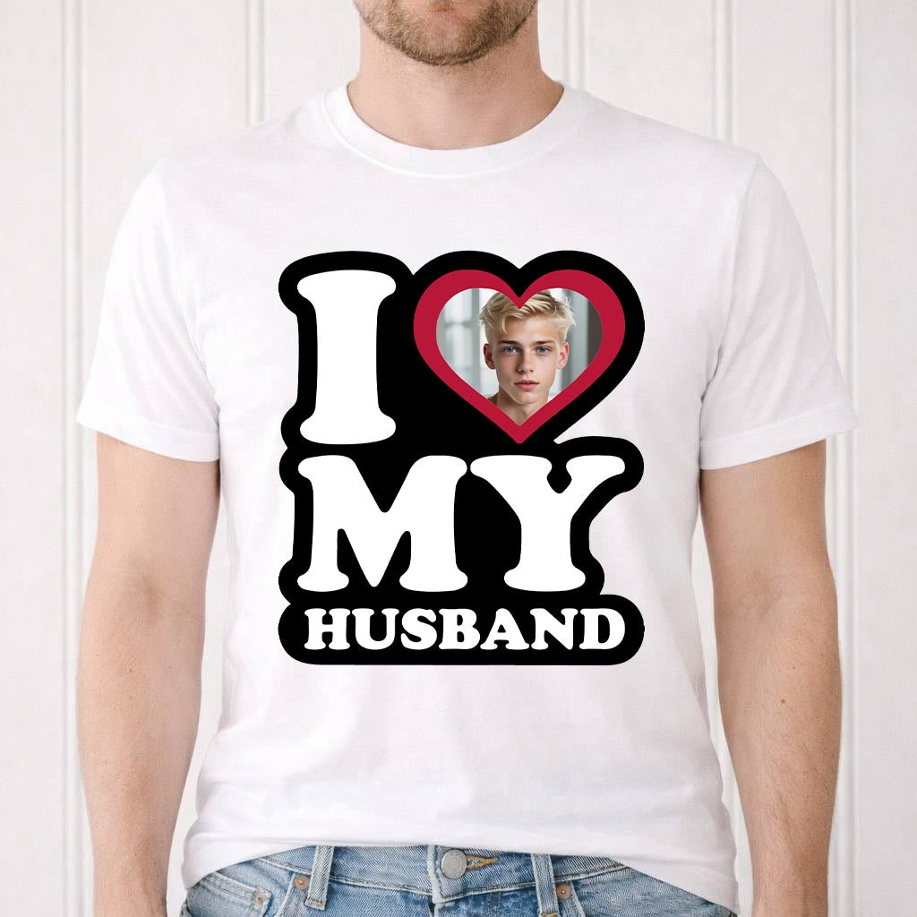 Koszulka ze zdjęciem I Love My Husband