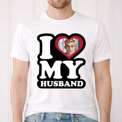 Koszulka ze zdjęciem I Love My Husband