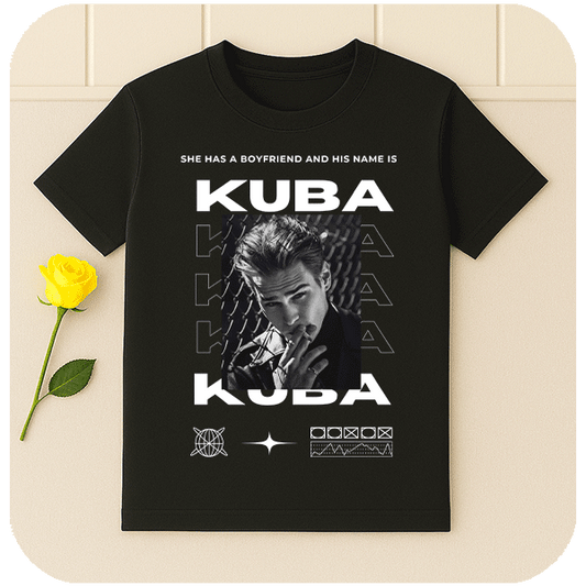 Koszulka dla dziewczyny z napisem | Personalizowana koszulka ze zdjęciem chłopaka