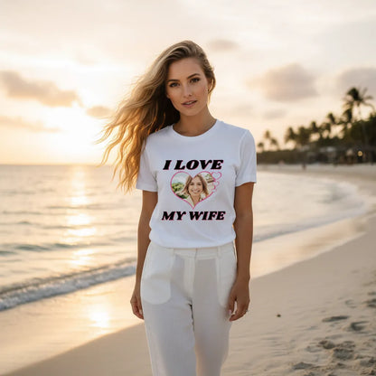 Koszulka Love My Wife ze Zdjęciem