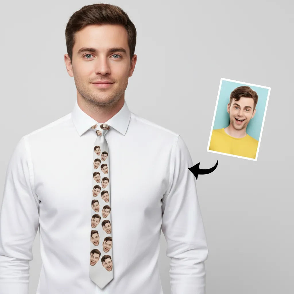 Krawat z Twoją Twarzą Personalizowany Krawat z nadrukiem