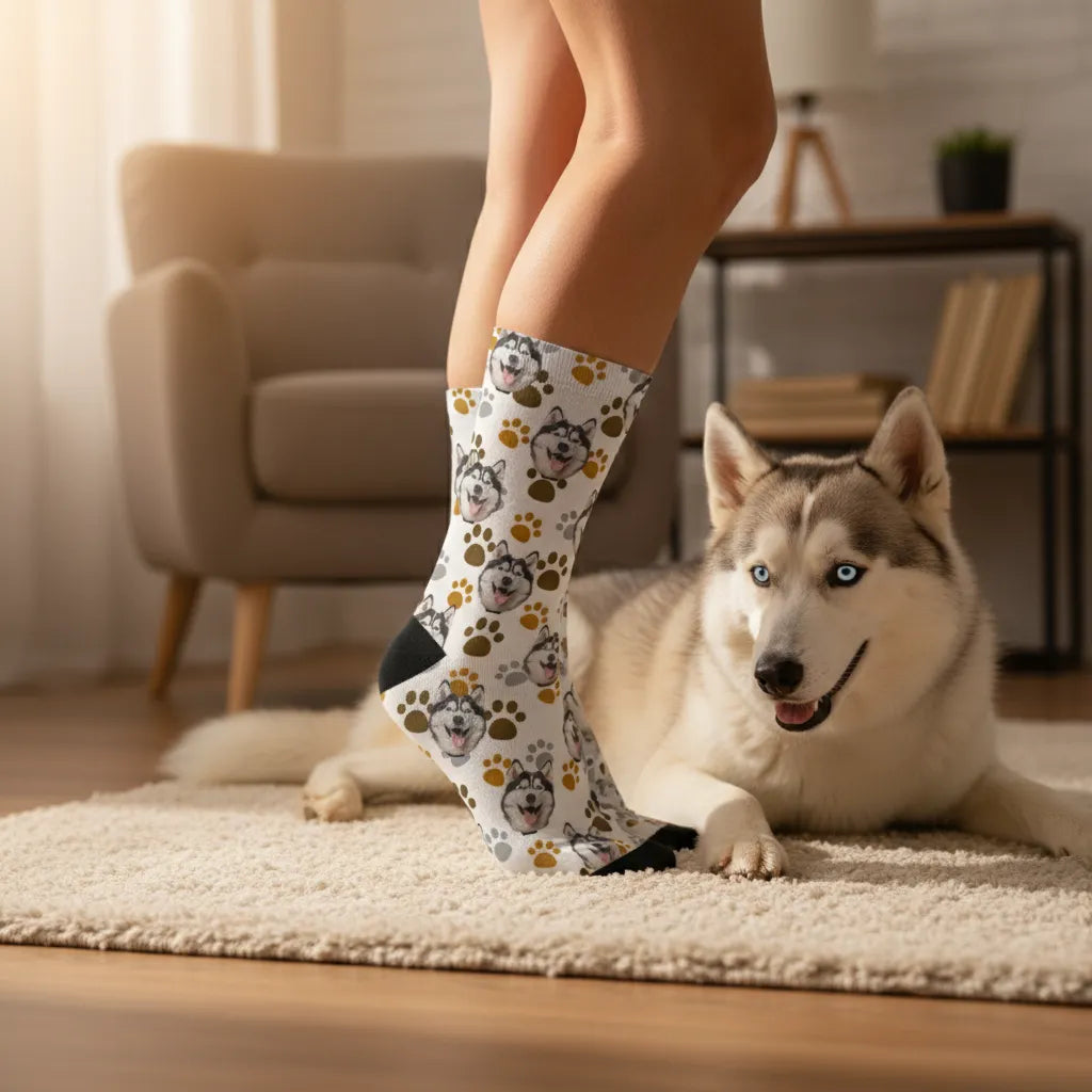 Śmieszne skarpetki z Pupilem Personalizowane