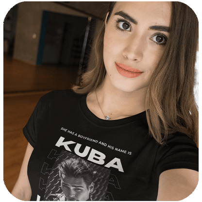 Koszulka dla dziewczyny z napisem | Personalizowana koszulka ze zdjęciem chłopaka