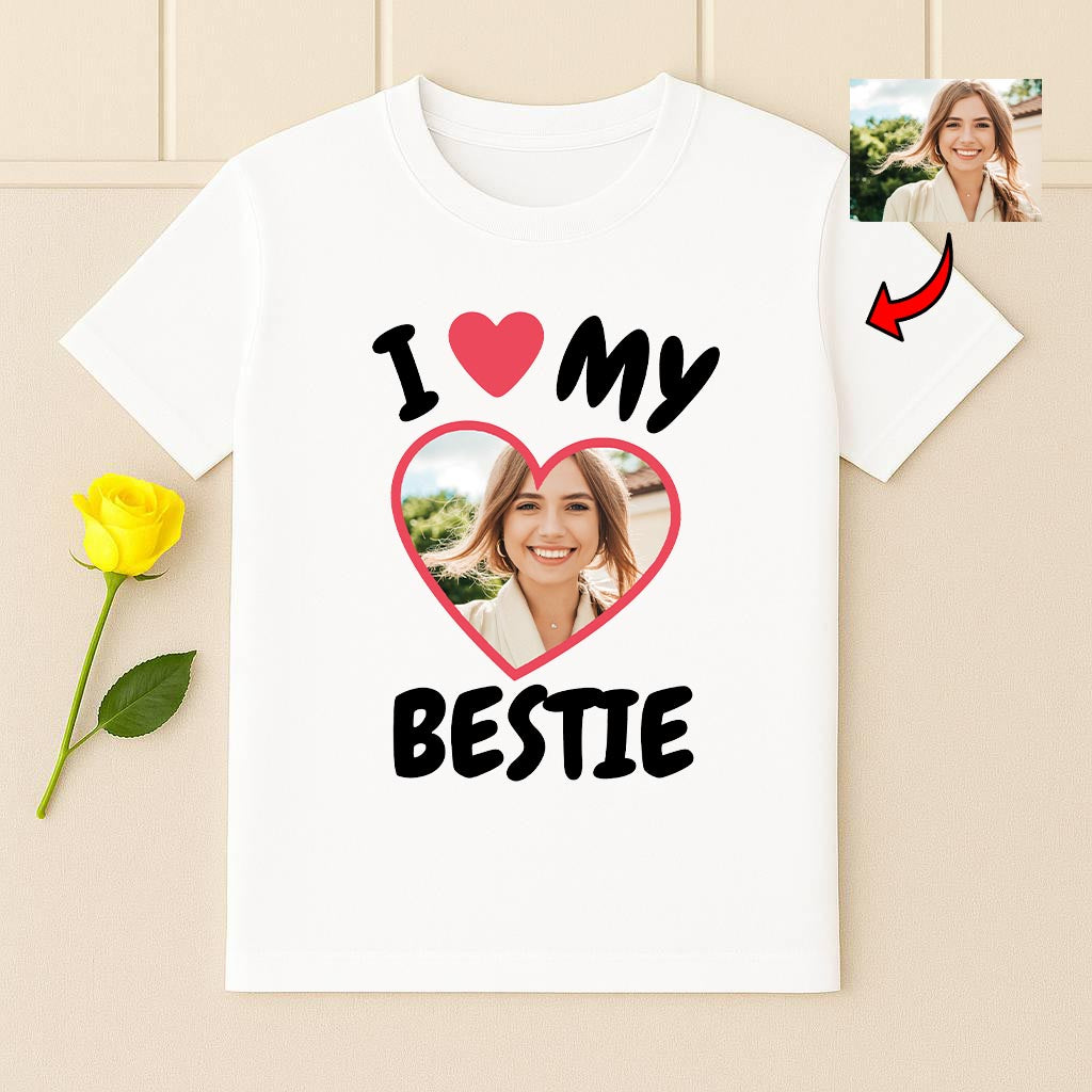 Koszulka I Love My Bestfriend ze zdjęciem