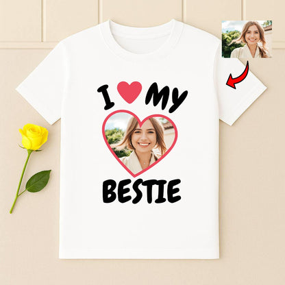 Koszulka I Love My Bestfriend ze zdjęciem