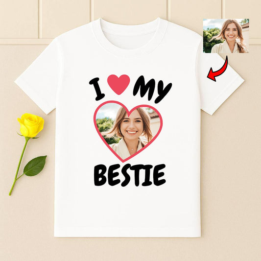 Koszulka I Love My Bestfriend ze zdjęciem