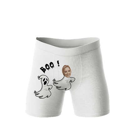 Bokserki z Twarzą na Halloween BOO