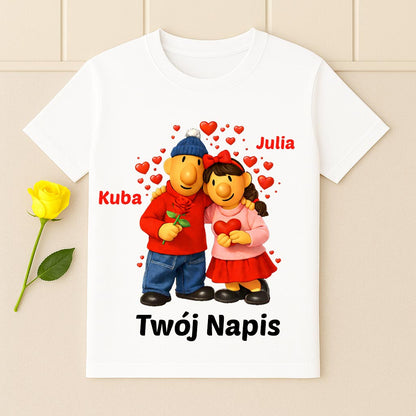 Koszulka dla par personalizowana na Walentynki
