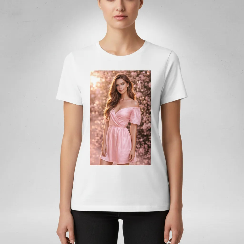 Koszulka pink style z nadrukiem AI - t shirt damski