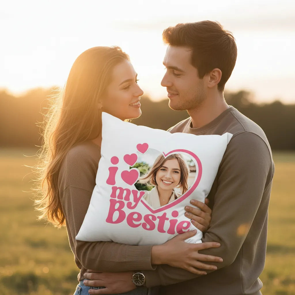 Poduszka ze zdjęciem Love my Bestie