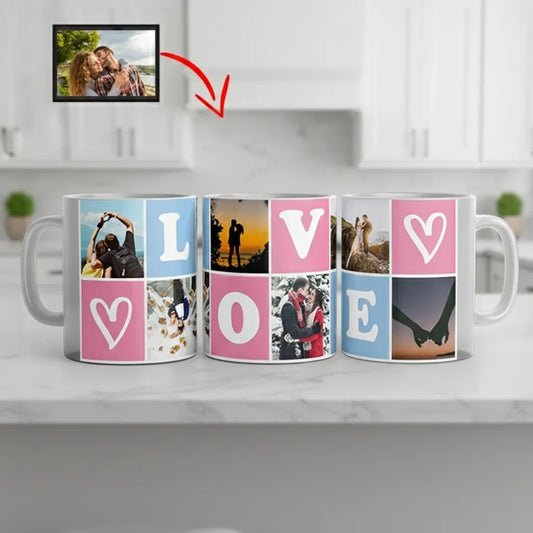 Kubek ze Zdjęciami Kolaż LOVE Personalizowany