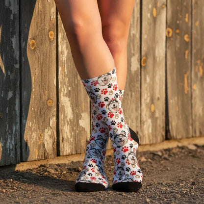 Personalizowane skarpetki z Pupilem - kolorowe łapki