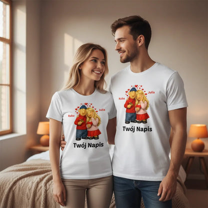 Koszulka dla par personalizowana - Wybór koloru włosów