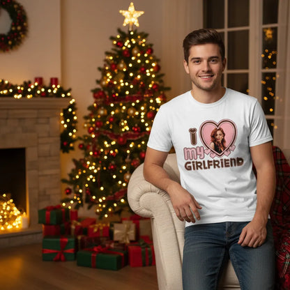 Personalizowana Koszulka I Love My Girlfriend ze zdjęciem