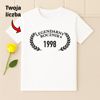 Koszulka Legendarny Rocznik Twoja liczba