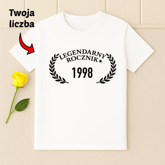 Koszulka Legendarny Rocznik Twoja liczba