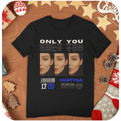 Koszulka Only You z własnym nadrukiem | Personalizowana koszulka dla par ze zdjęciem