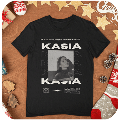 Koszulka dla chłopaka z napisem | Personalizowana koszulka ze zdjęciem dziewczyny