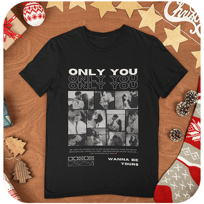 Koszulka Only You z własnymi zdjęciami i napisem