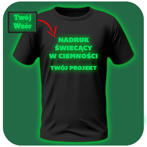 Koszulka ze Świecącym Nadrukiem - Twój projekt
