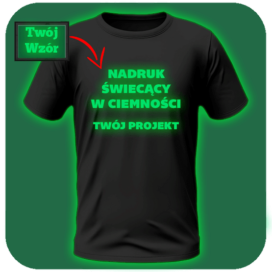 Koszulka ze Świecącym Nadrukiem - Twój projekt
