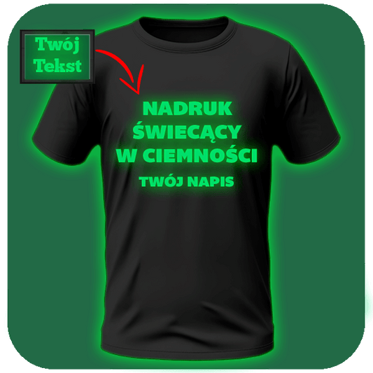 Koszulka Świecący nadruk twoj napis
