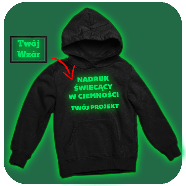 Bluza ze Świecącym Nadrukiem - Twój Projekt