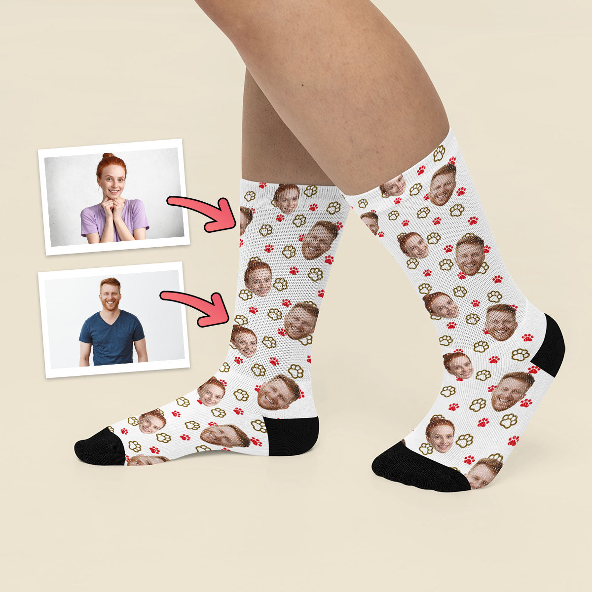 Kolorowe Skarpetki z Twarzą Pieska