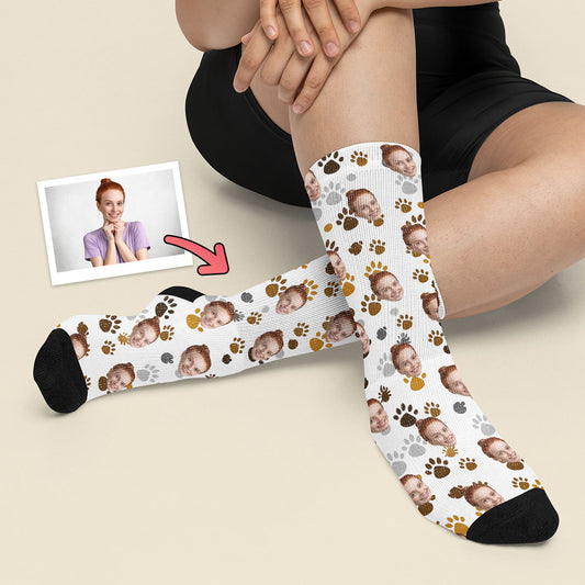 Skarpetki w Łapki ze Zdjęciem Pupila