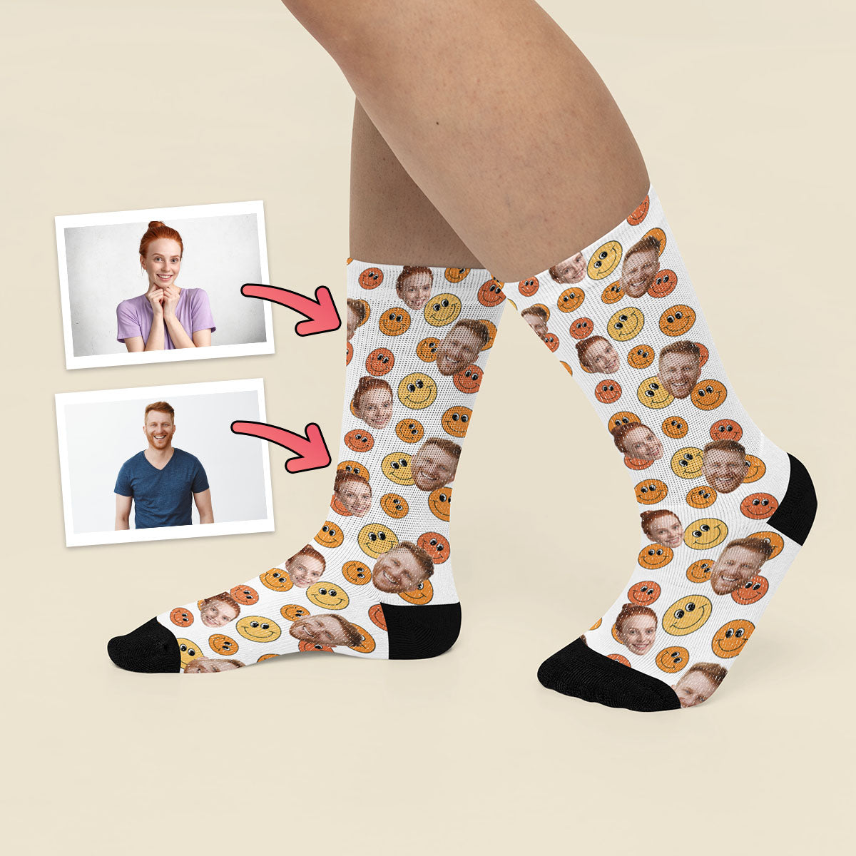 Kolorowe Skarpetki Radosne Emotki