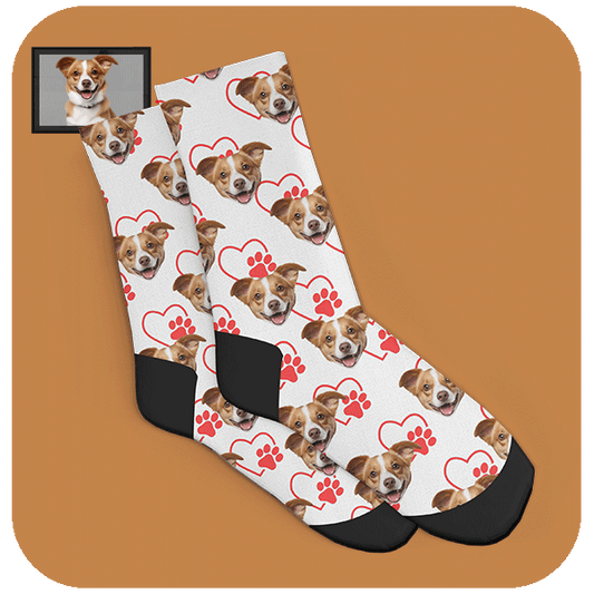 Skarpetki z Twoim Pupilem - Serce i Łapki