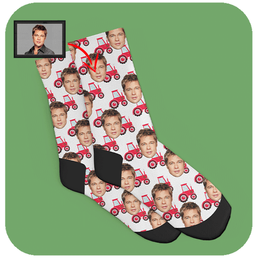 Śmieszne Skarpetki ze Zdjęciem Traktory