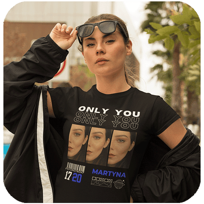 Koszulka Only You z własnym nadrukiem | Personalizowana koszulka dla par ze zdjęciem